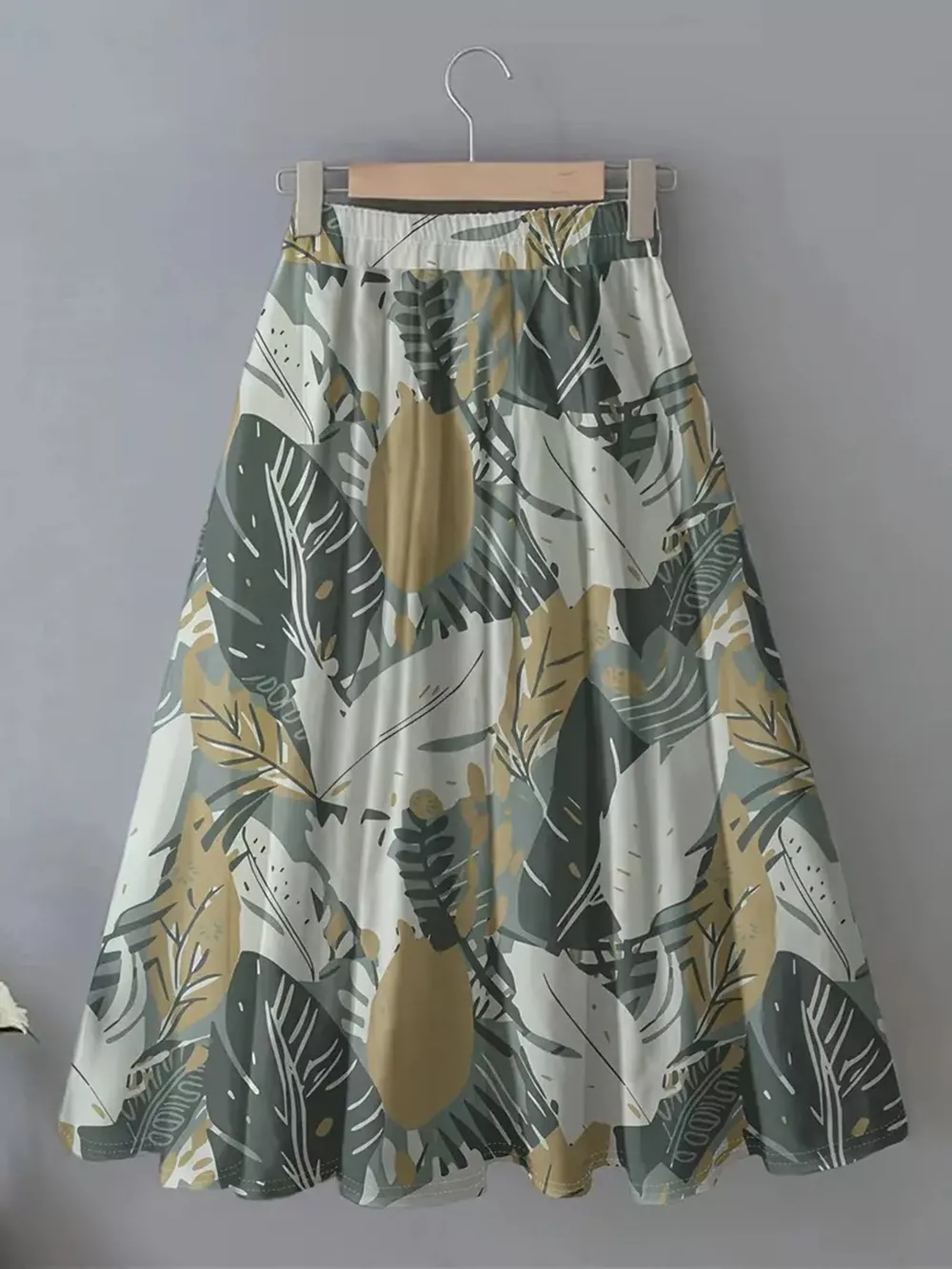 Printed Elastic Waist Skirt, image 9