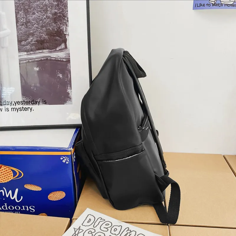 PU Leather Zip Backpack Bag, image 4