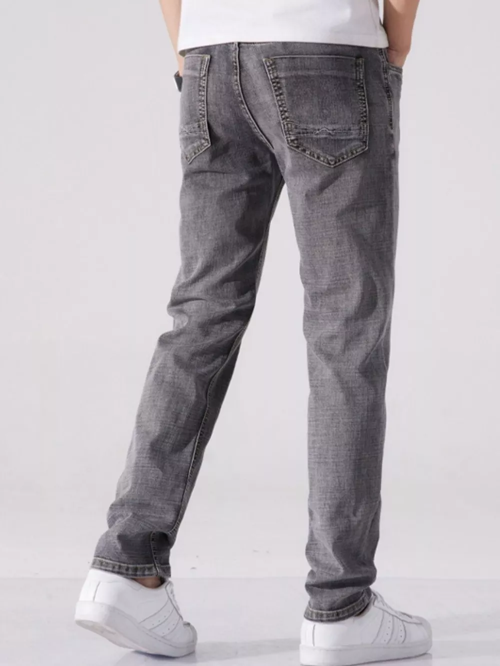 Men's Slim Fit Washed Jeans, image 4