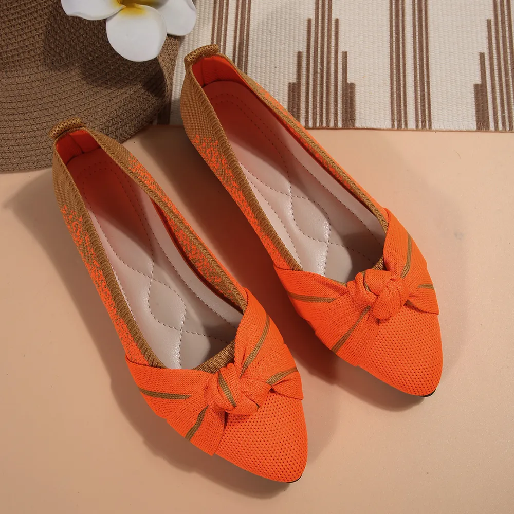 Contrast Point Toe Flats Slip-Ons, image 8