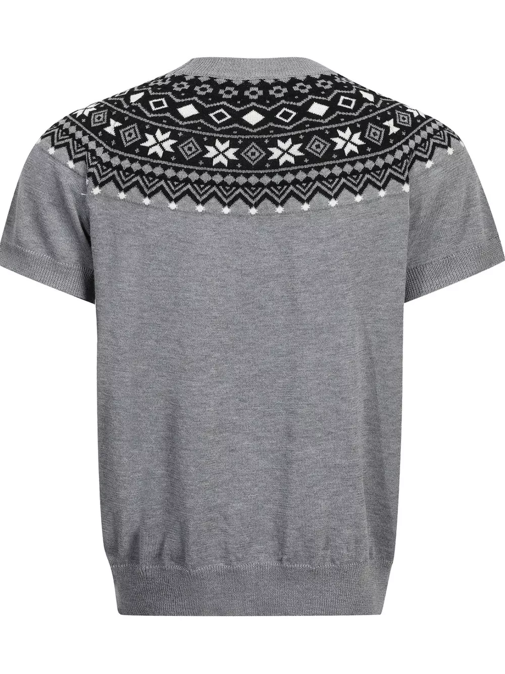 Men's Fair Isle Pattern Short Sleeve Sweater, image 3