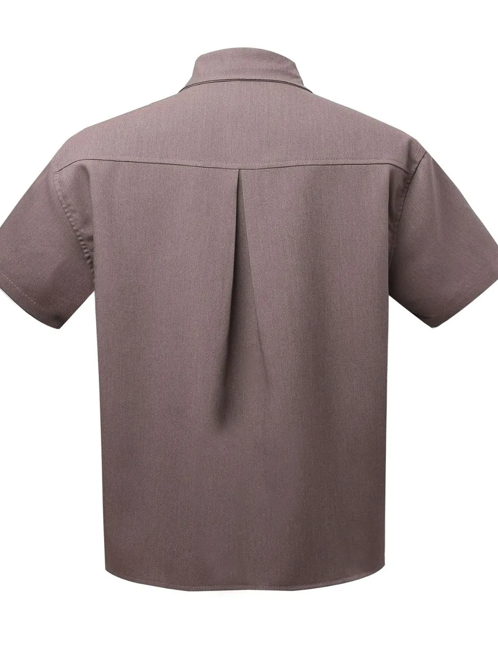 Men's Short Sleeve Shirt with Striped Tie, image 3