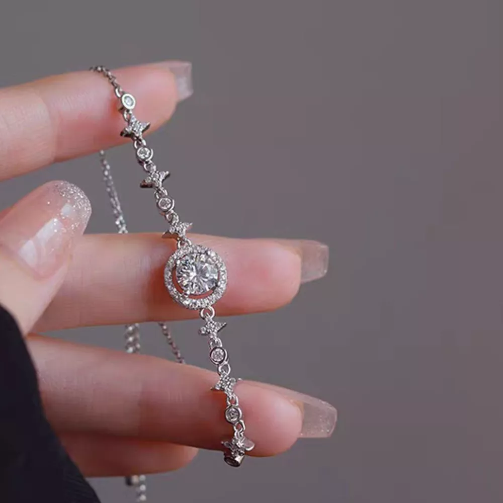 1 Carat Moissanite 925 Sterling Silver Bracelet, image 3