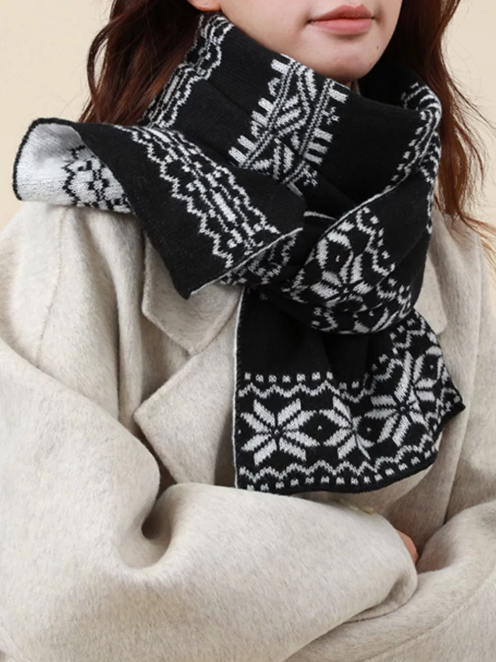 Christmas Snowflake Knit Scarf, image 17