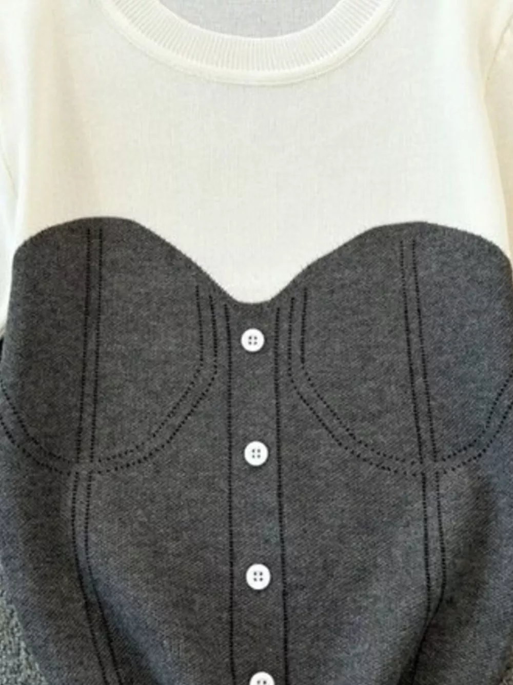 Color Block Short Sleeve Knit T-Shirt, image 9