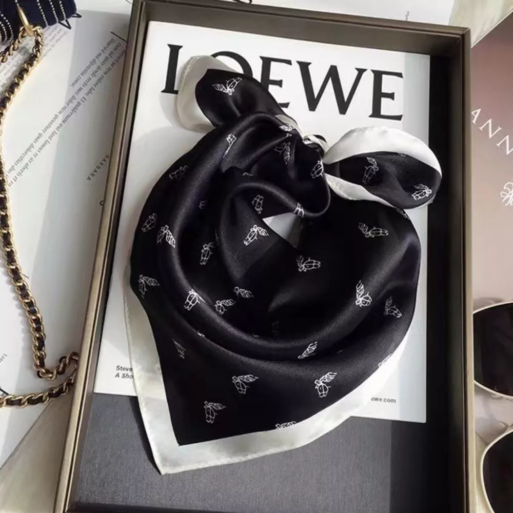 Printed Lightweight Silk Scarf, image 3