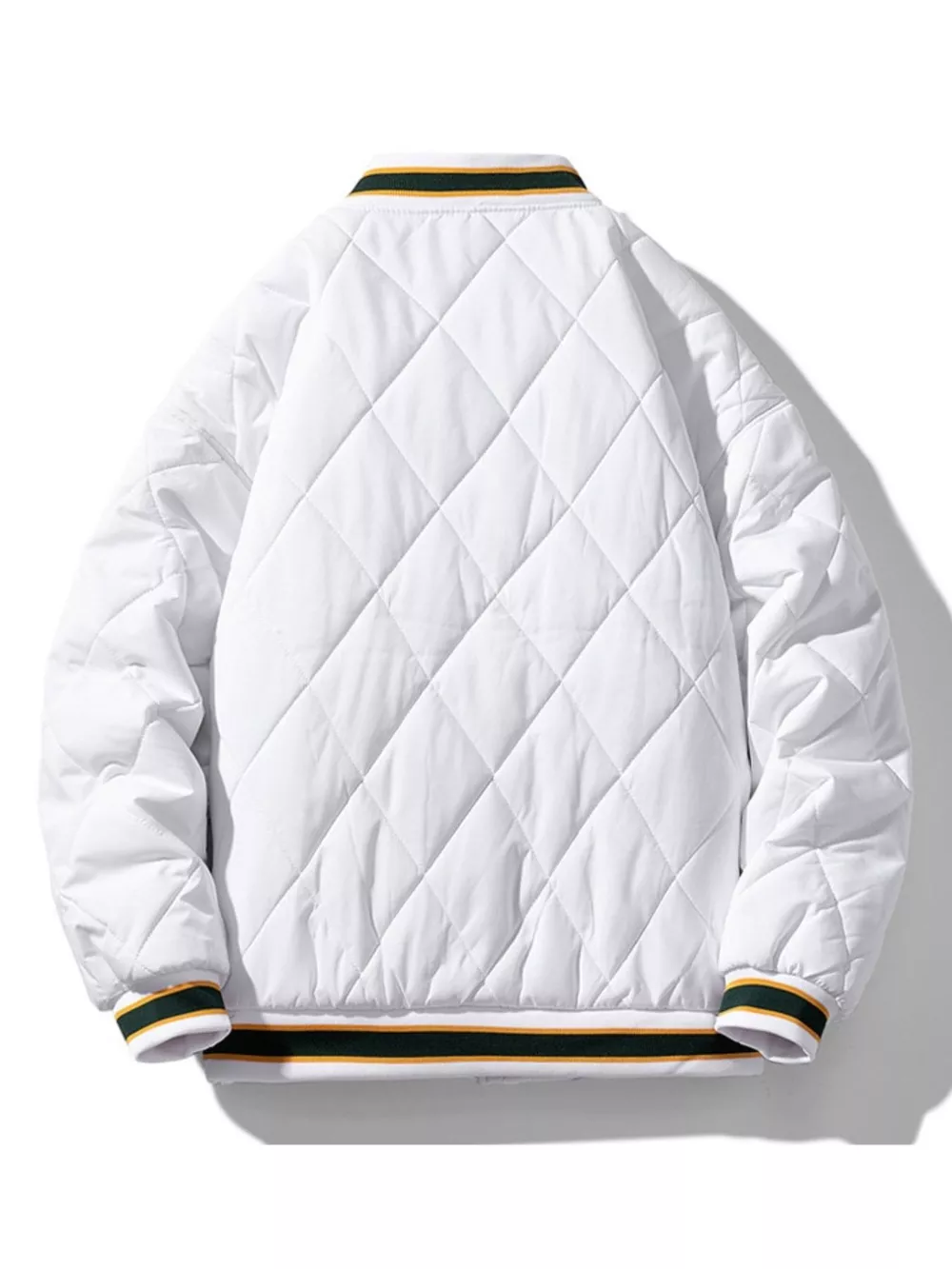 Men's Plus Size Quilted Padded Snap Down Jacket, image 3