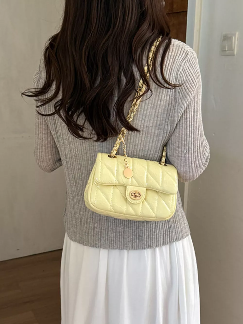 Quilted Chain Crossbody Bag, image 5