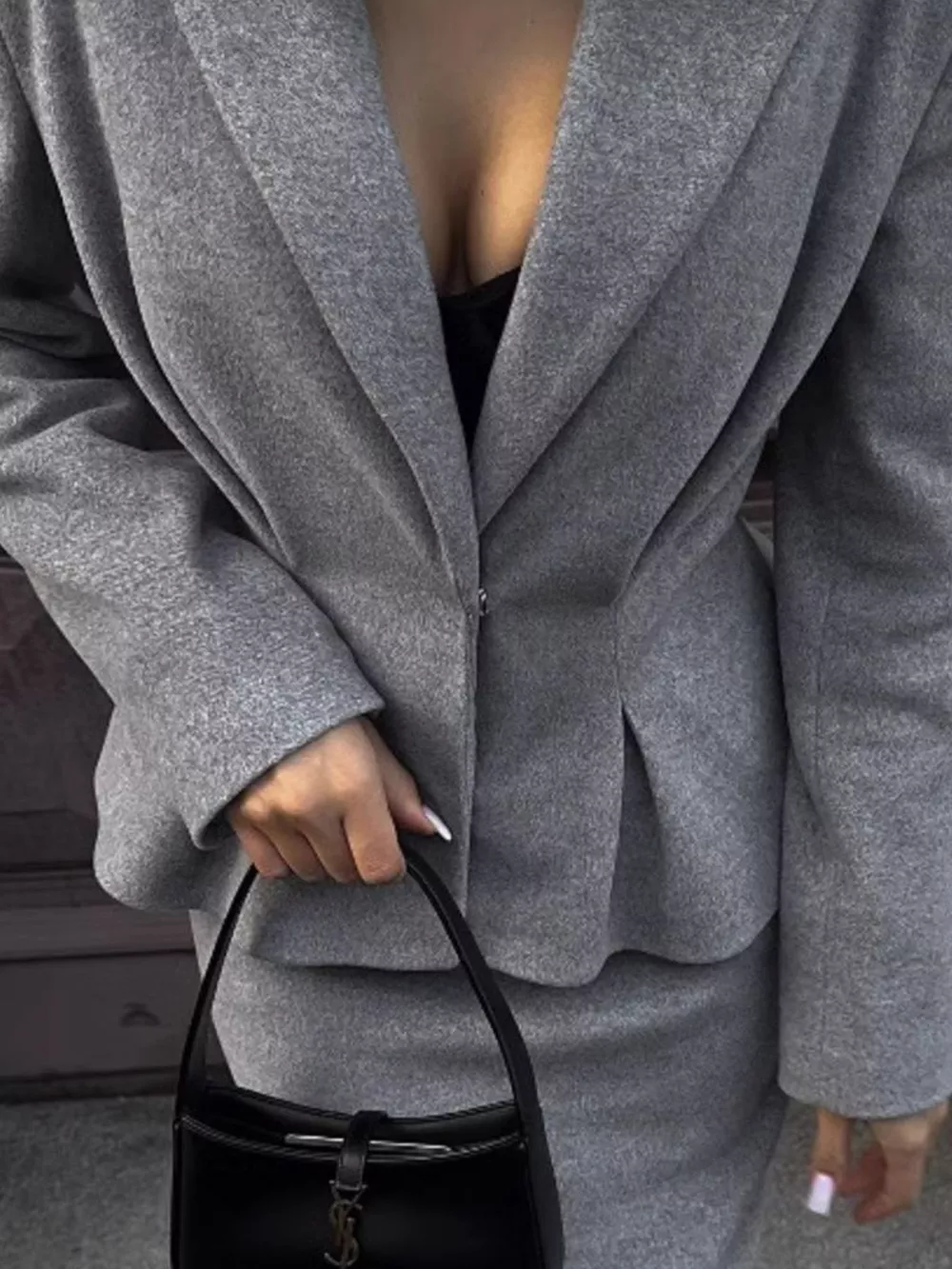 Peplum Blazer and Skirt Set, image 6