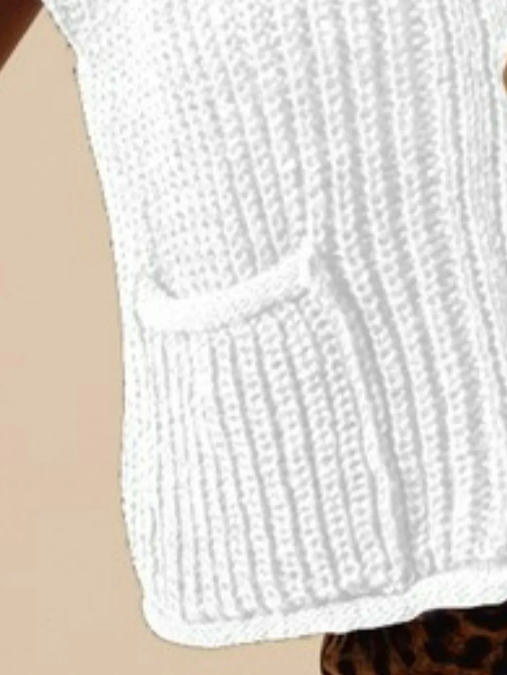 Big Metal Button Front Sweater Vest, image 3