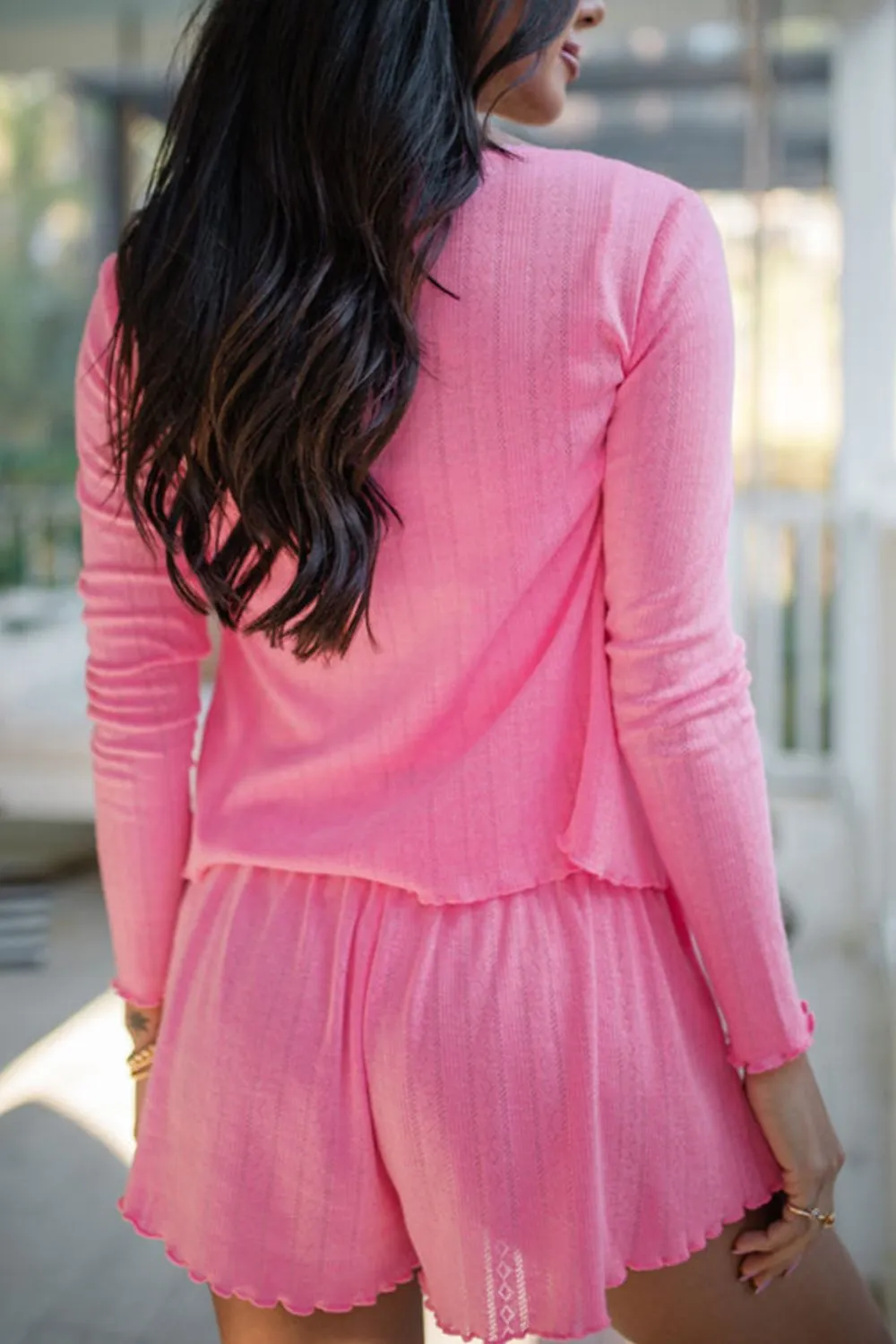 Button Down Cardigan, Cami and Shorts Set, image 11
