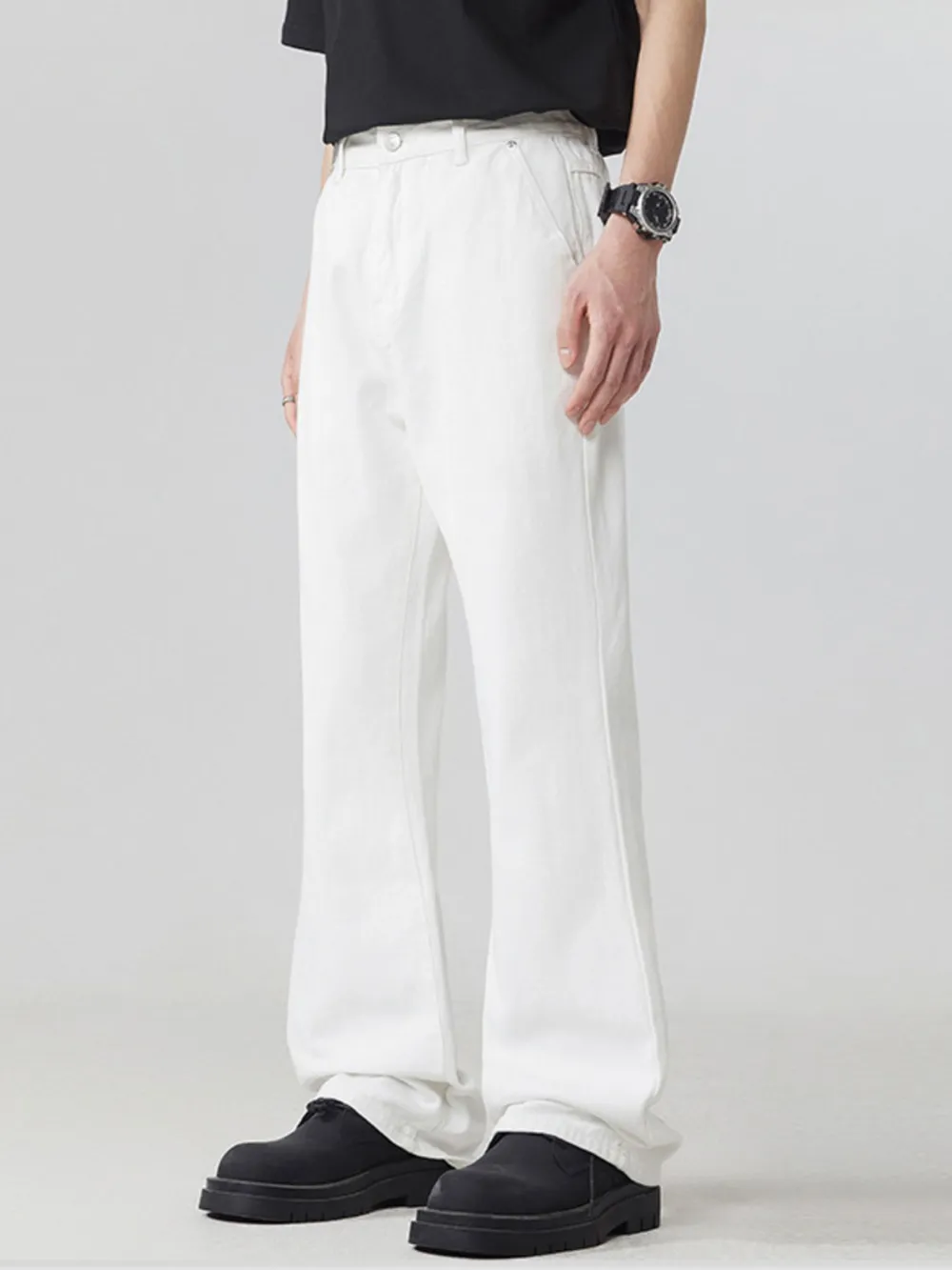 Men's Full Size Round Neck Short Sleeve Jeans Plus Size, image 4