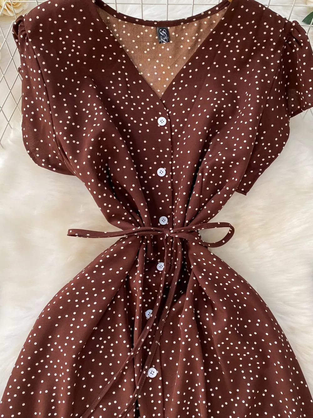 Polka Dot Button-Down Dress, image 20