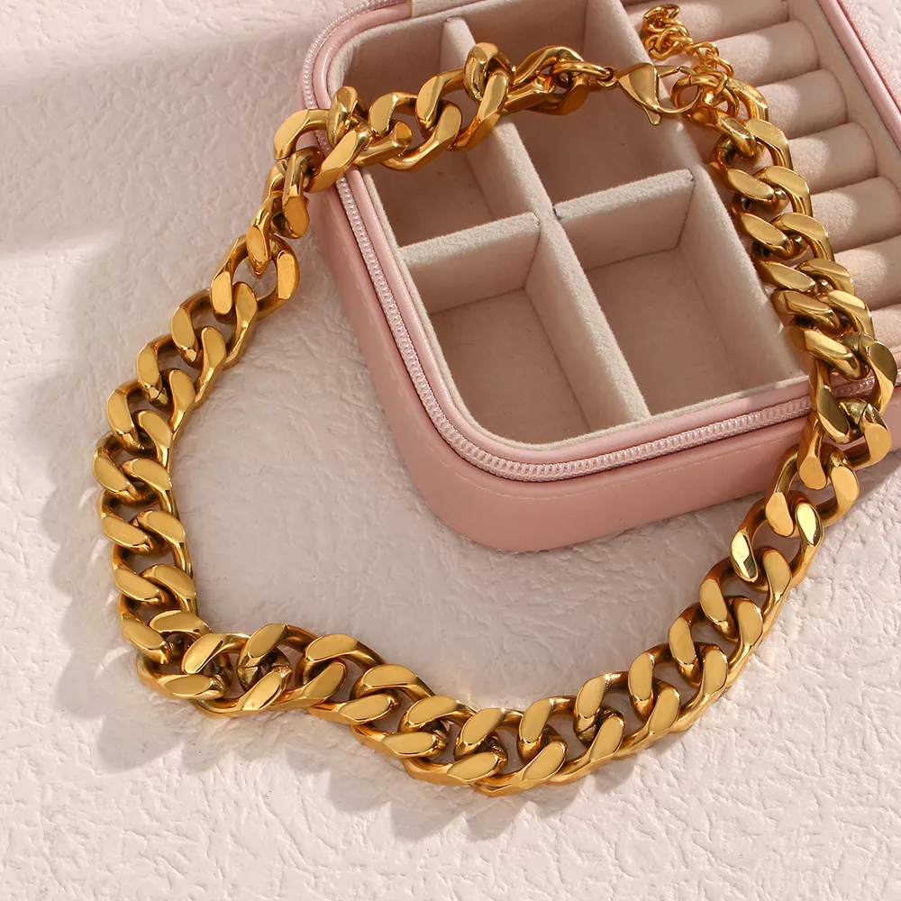 18K Gold-Plated Chain Necklace, image 2