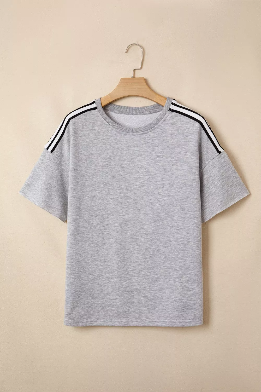 Striped Shoulder Relaxed Fit T-Shirt, image 7