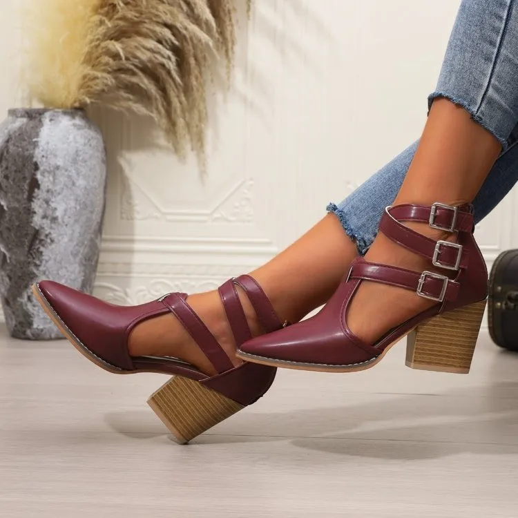 Point Toe Block Heels Sandals, image 5
