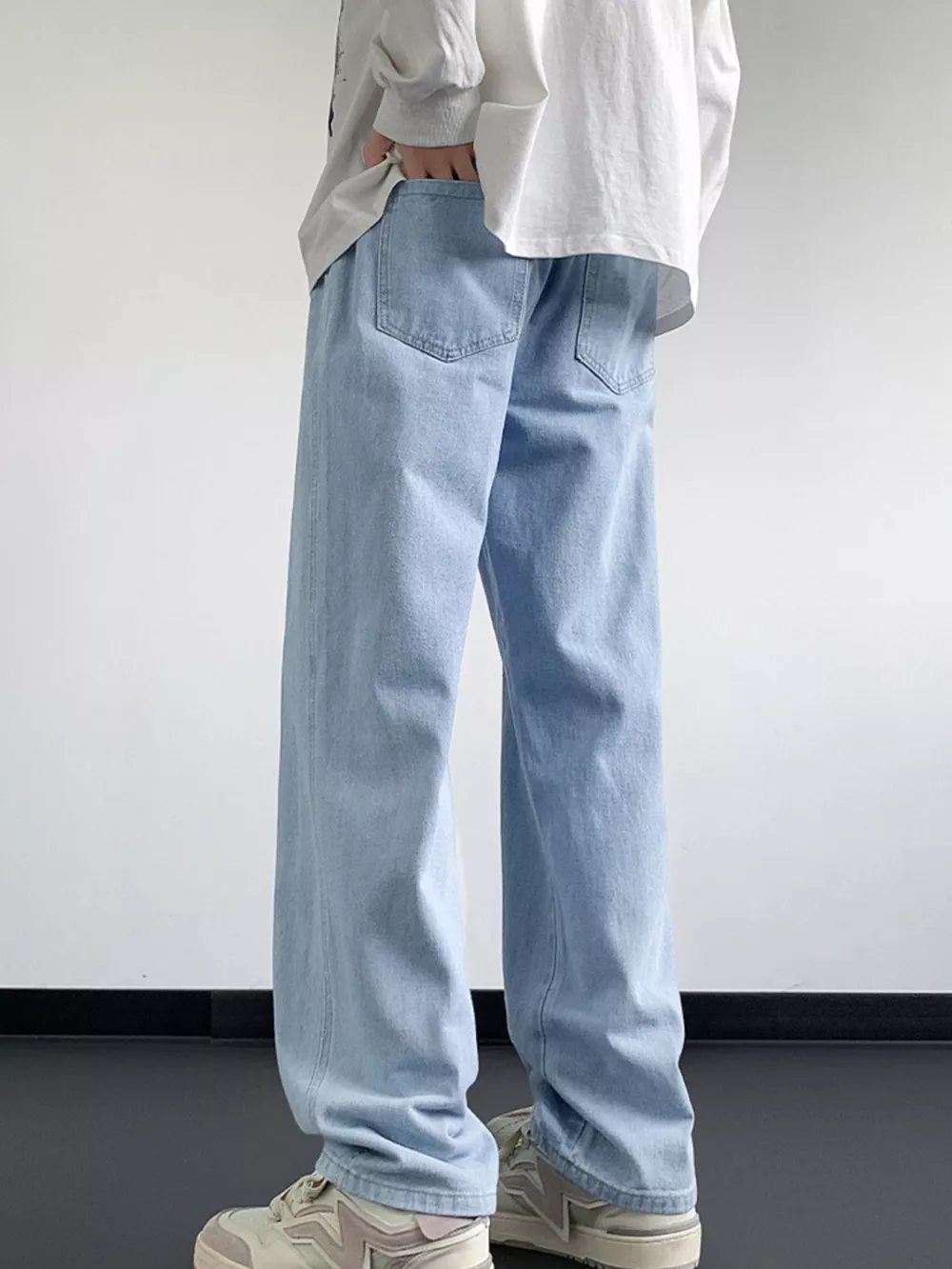 Men's Full Size Wash Loose Fit Jeans Plus Size, image 9