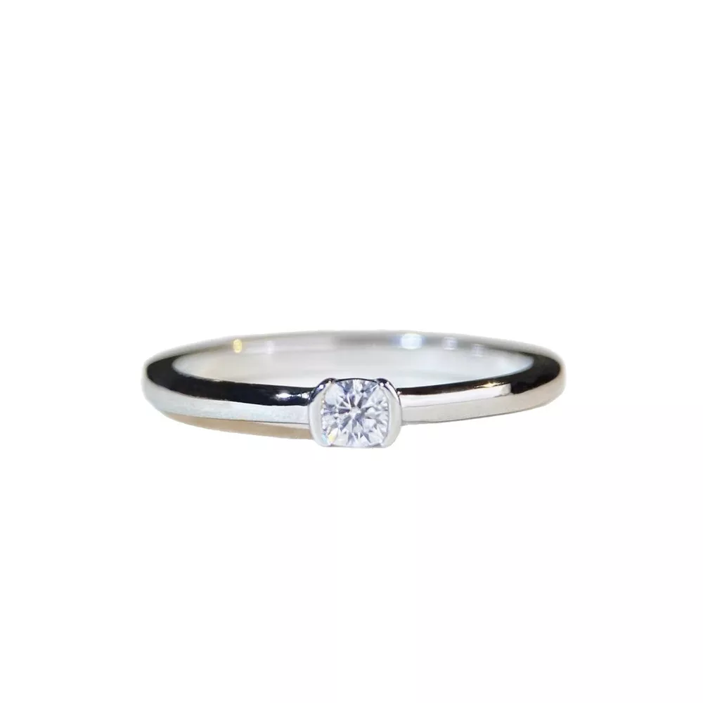 925 Sterling Silver Moissanite Ring, image 5