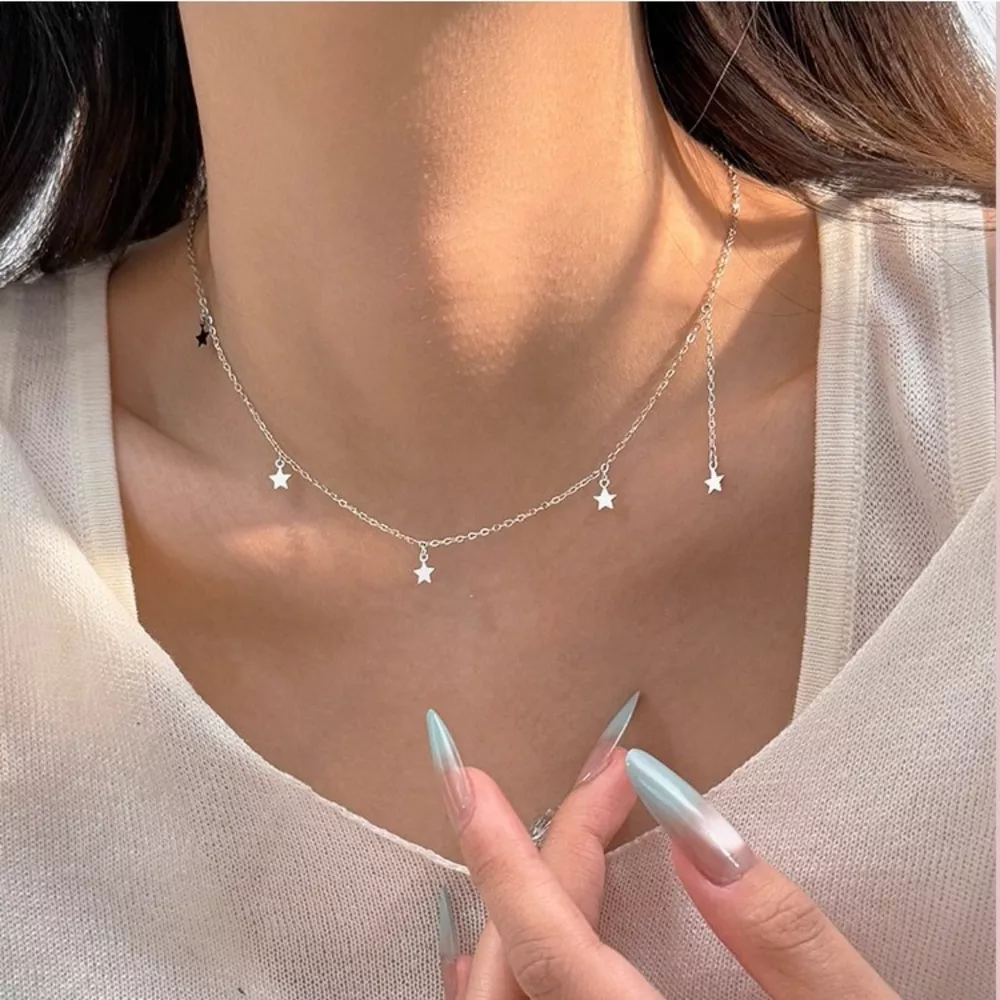 925 Sterling Silver Star Charm Necklace