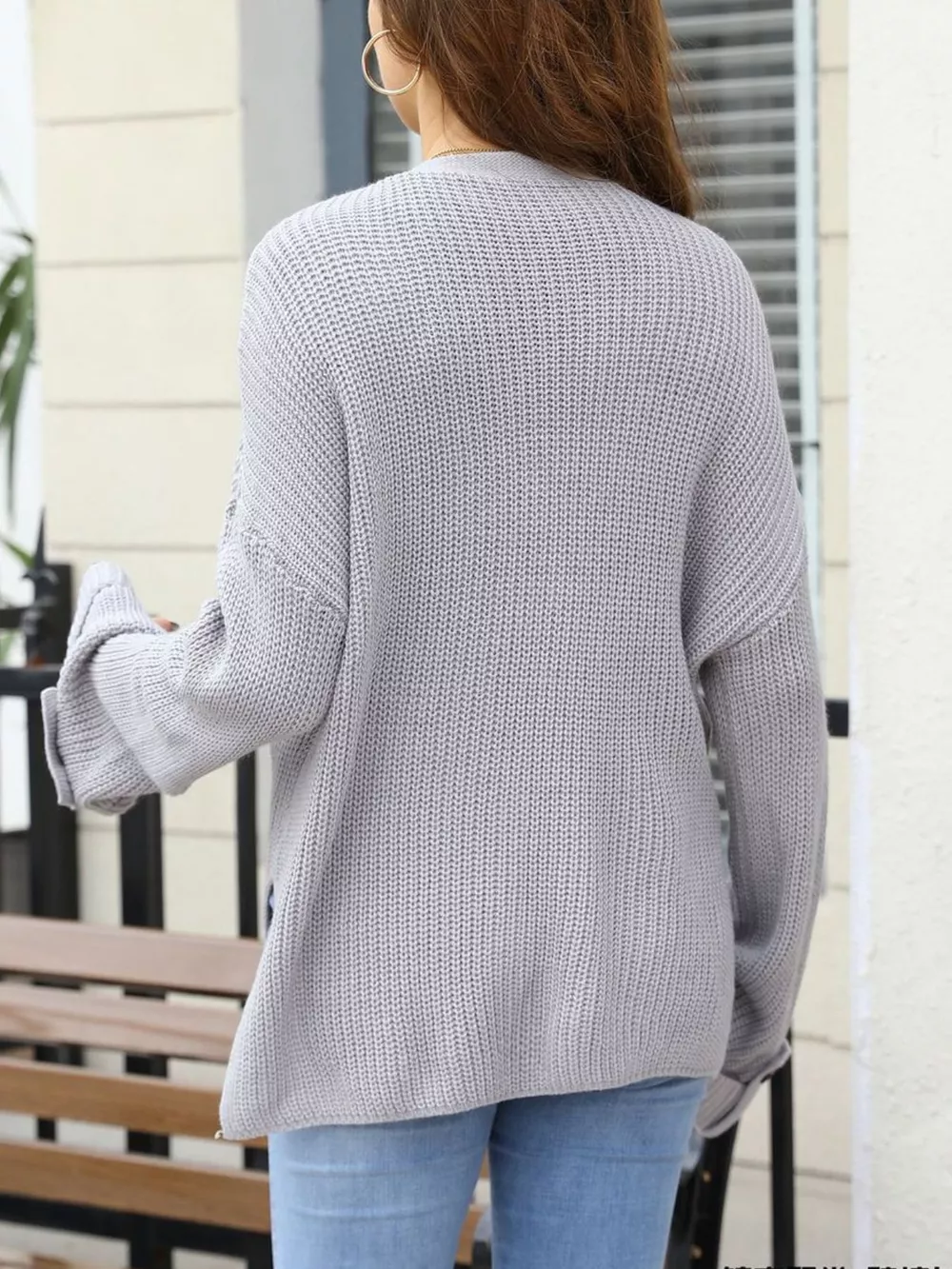 Oversized Knit Button-Down Cardigan, image 11