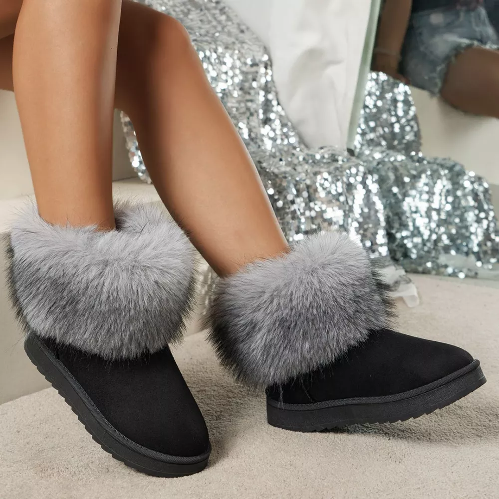 Fuzzy Trim Ankle Boots, image 9