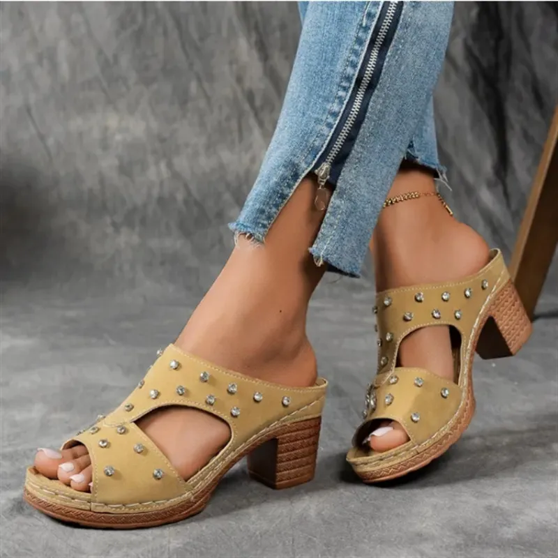 Open Toe Block Heel Sandals, image 3