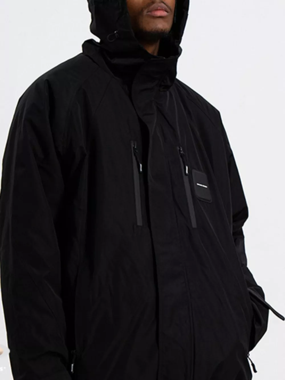 Men's Long Sleeve Hooded Windbreaker Jacket