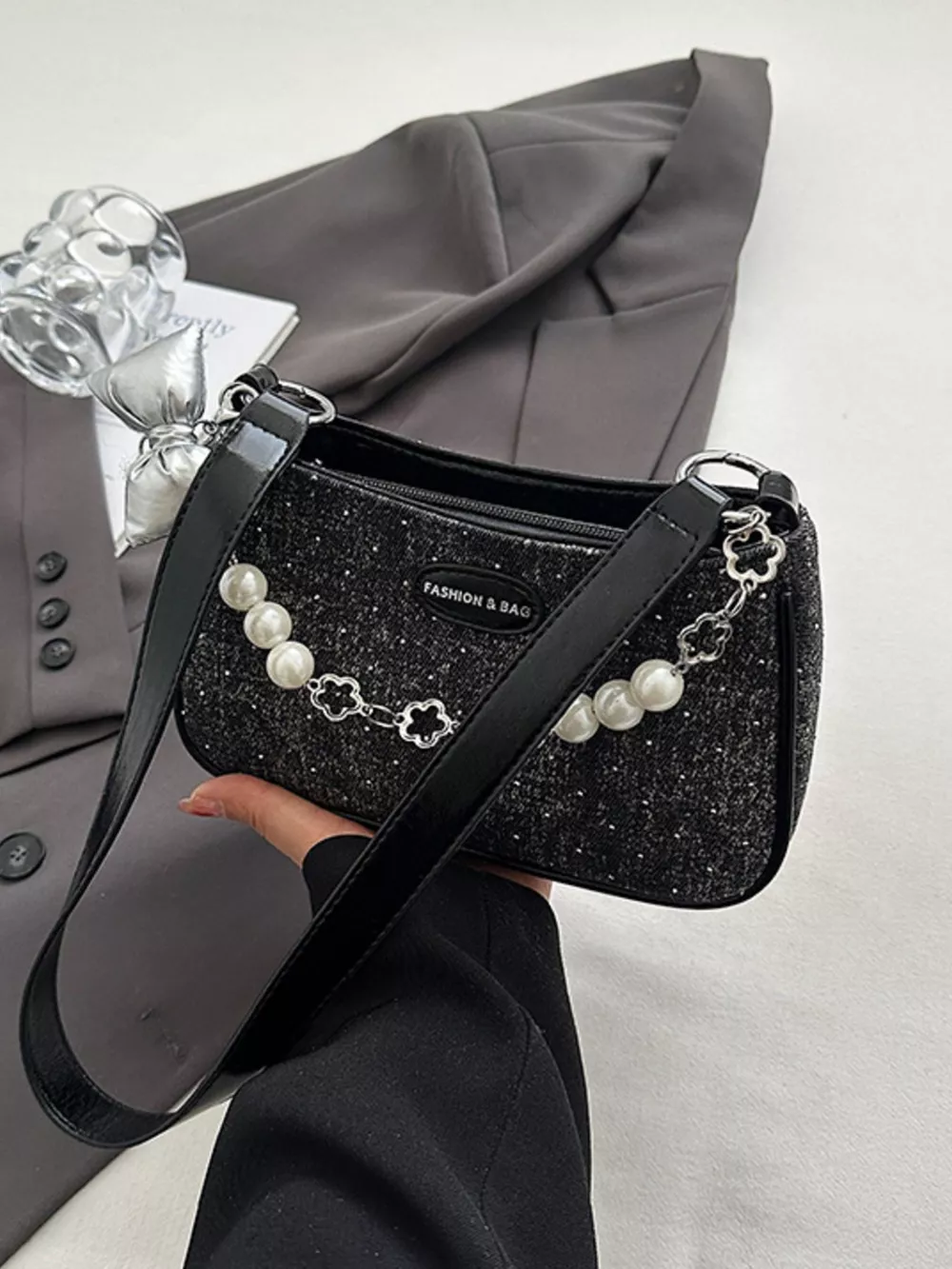 Pearl Chain Shoulder Bag