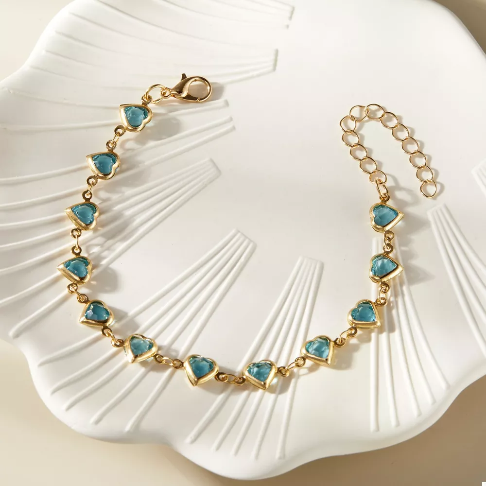 18K Gold-Plated Heart Bracelet, image 2