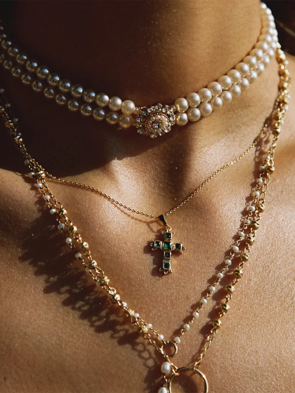 Stainless Steel Zircon Cross Pendant Necklace, image 12
