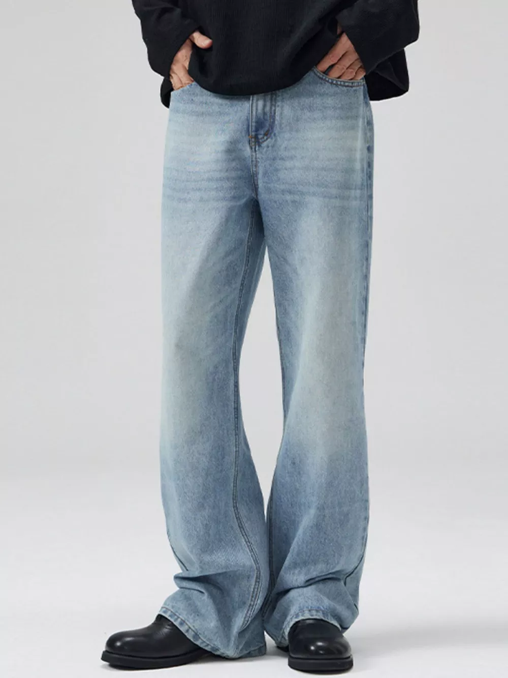 Men's Full Size Wide Leg Jeans Plus Size, image 4
