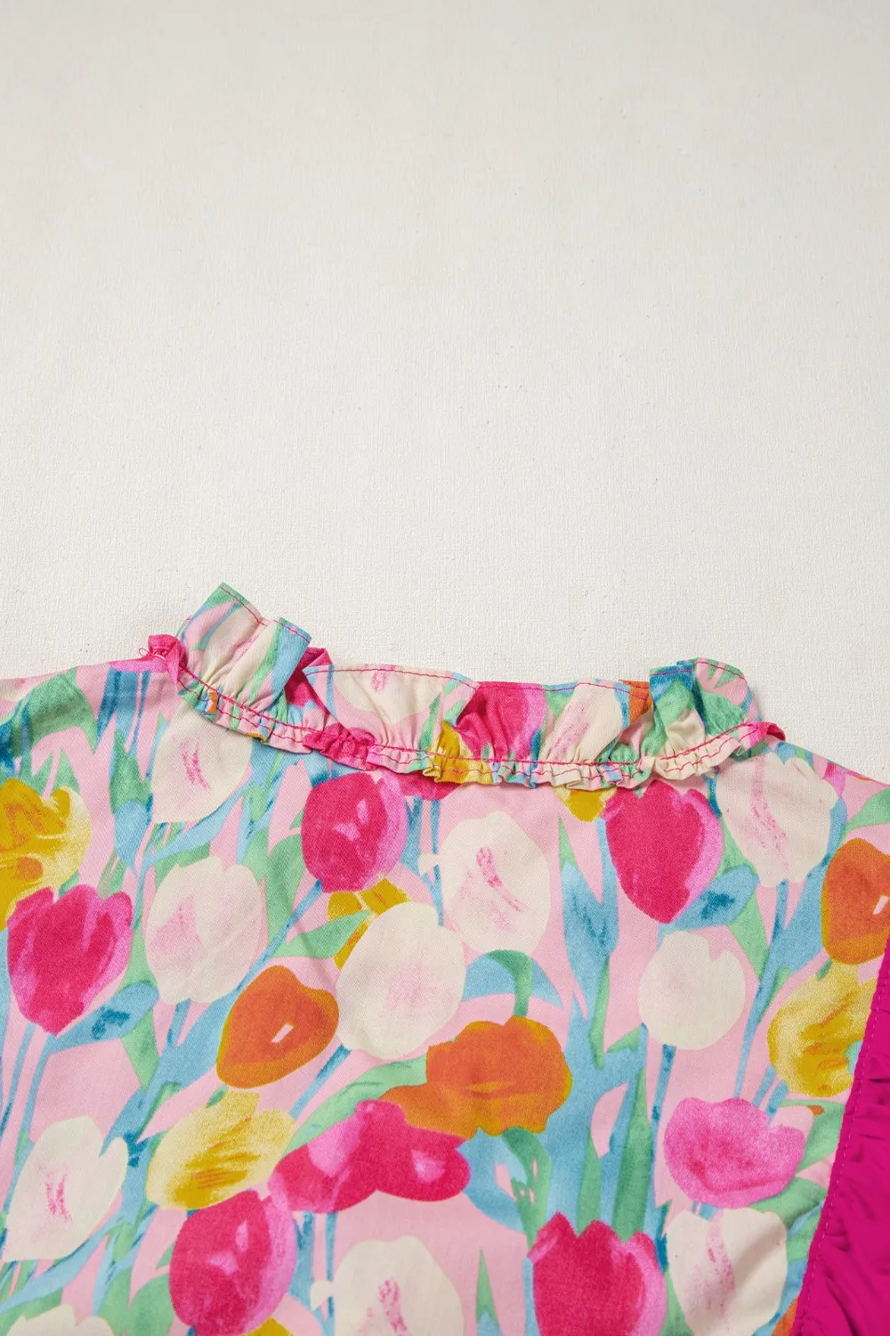 Floral Ruffle Layered Sleeve Blouse, image 8