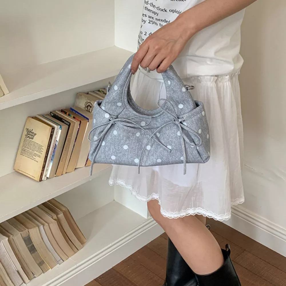 Polka Dot Bow Handbag, image 3
