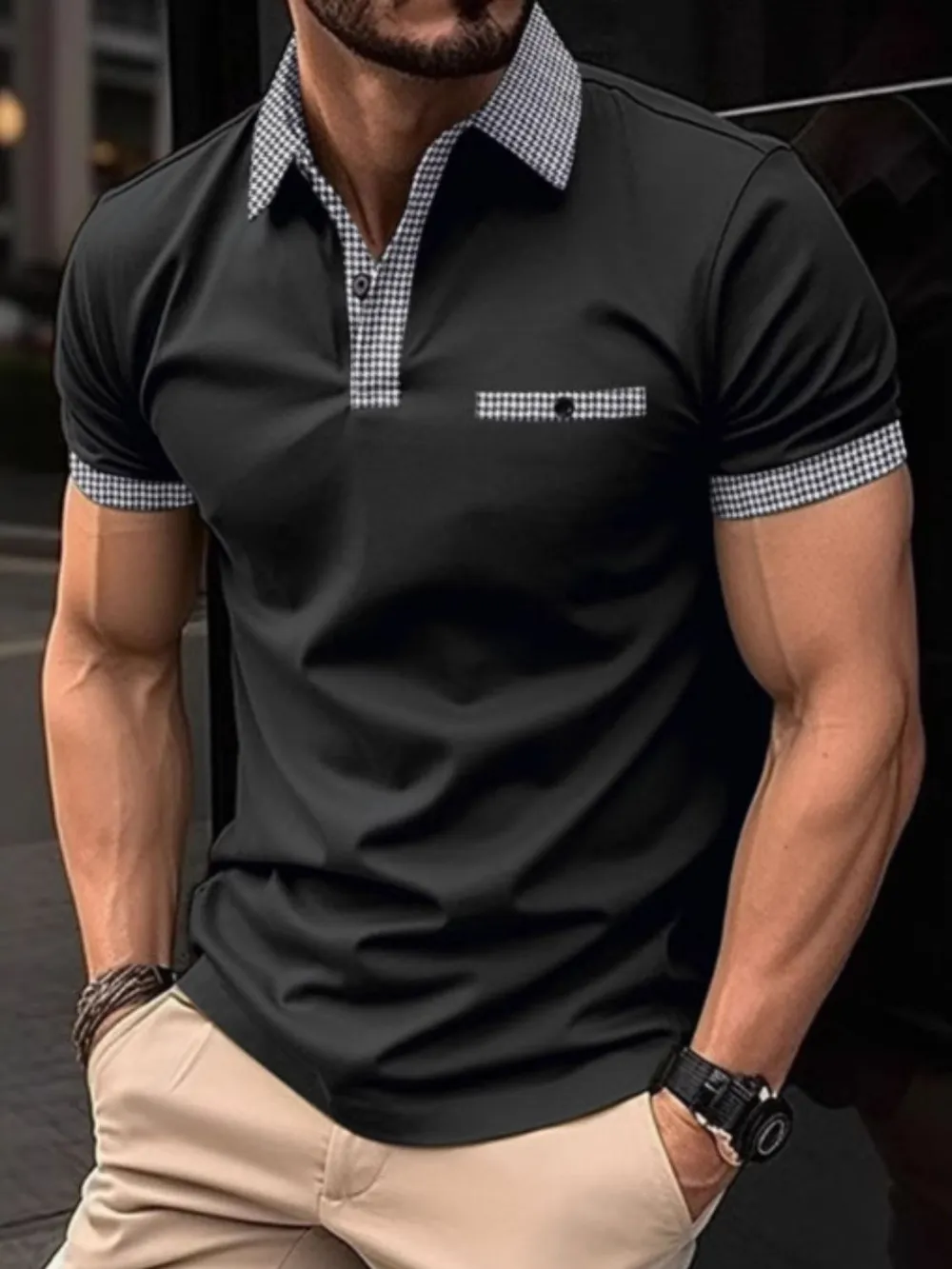 Men's Full Size Collared Neck Short Sleeve Polo Plus Size