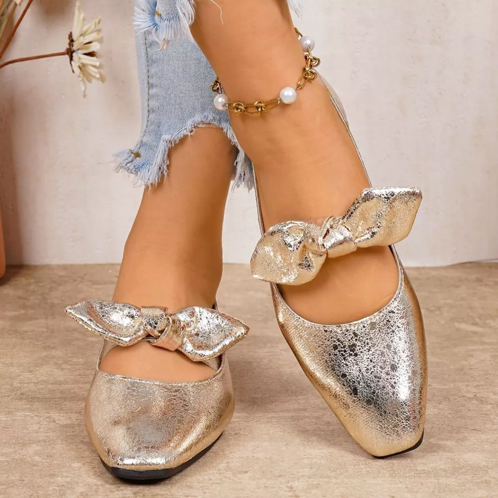 Bow Square Toe Slip-Ons, image 7