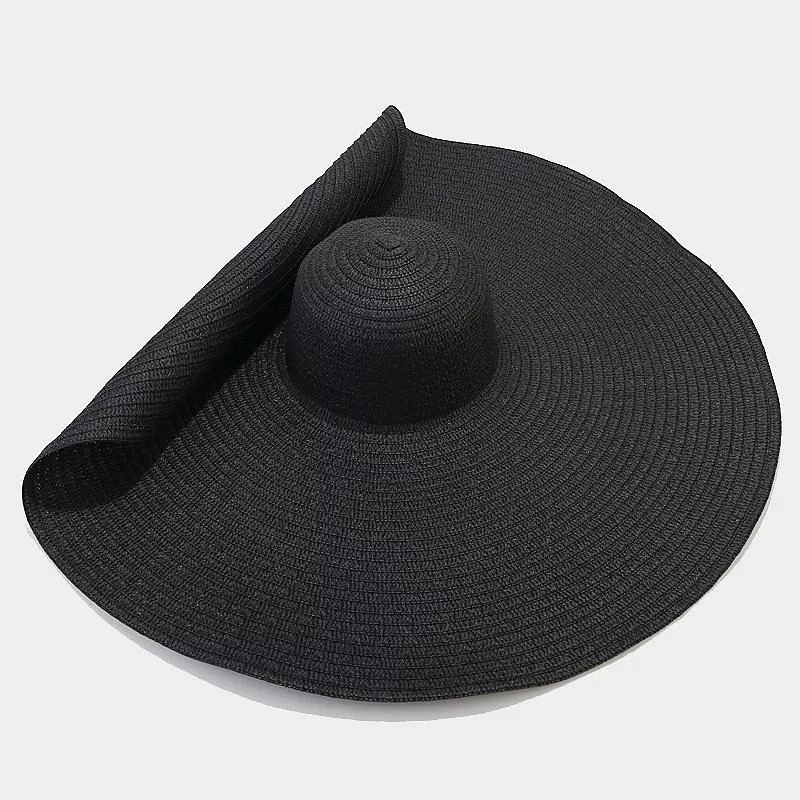 Oversized Wide Brim Straw Sun Hat, image 2