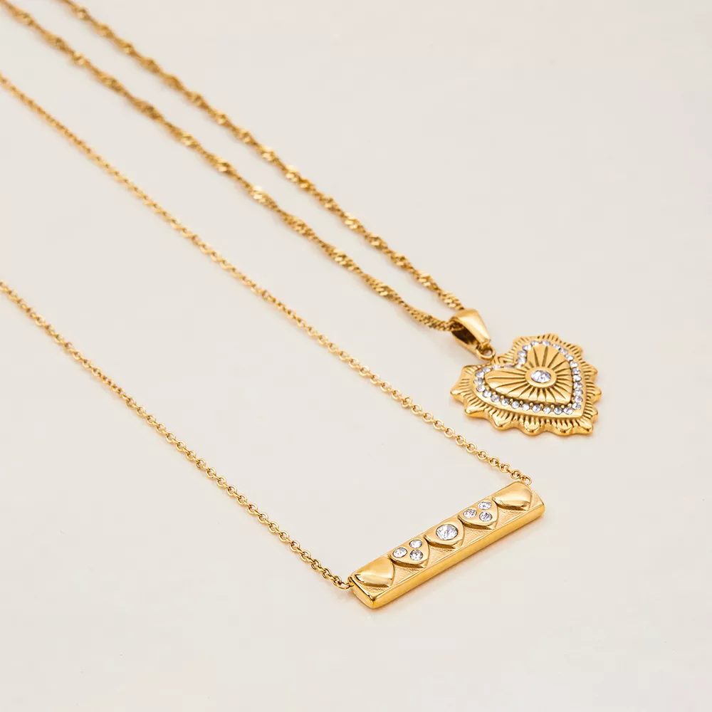 18K Gold-Plated Zircon Pendant Necklace, image 6