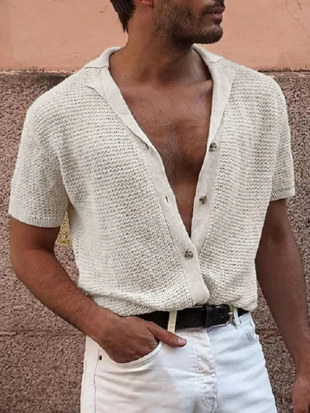 Men's Full Size Button Down Short Sleeve Shirt Plus Size, image 6