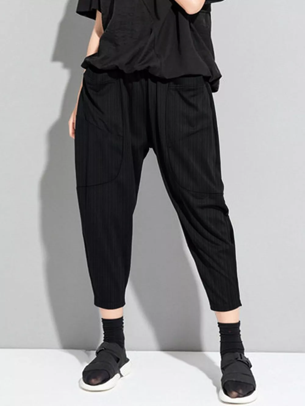 Plus Size Loose Fit Harem Pants, image 3