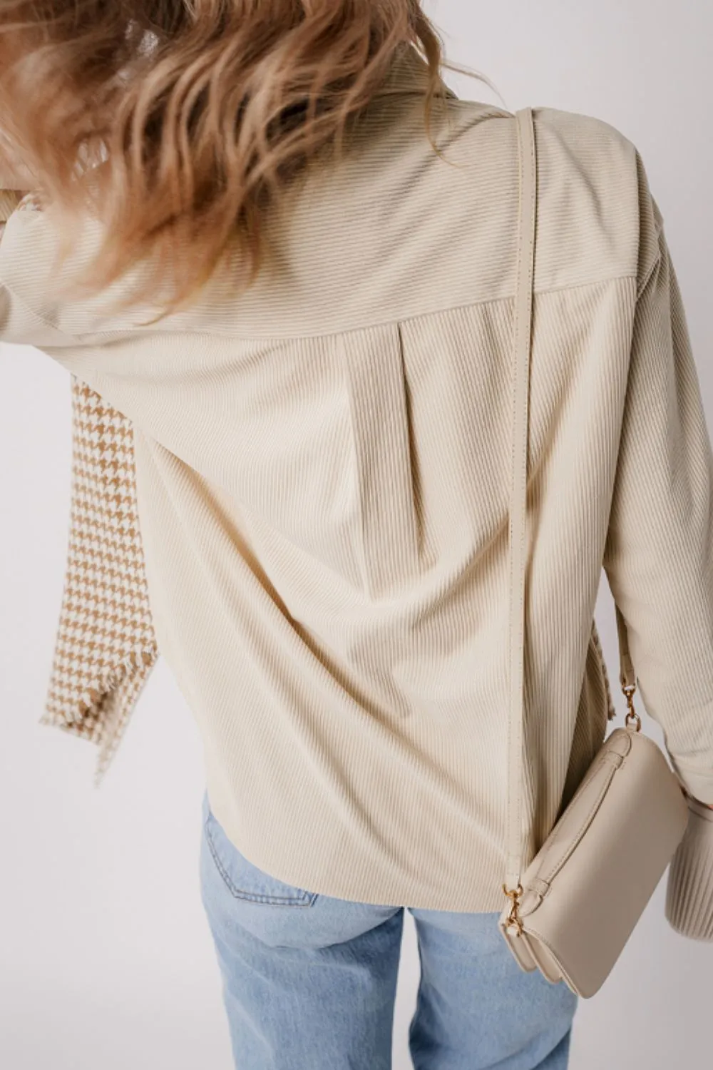 Houndstooth Button Up Long Sleeve Jacket, image 9