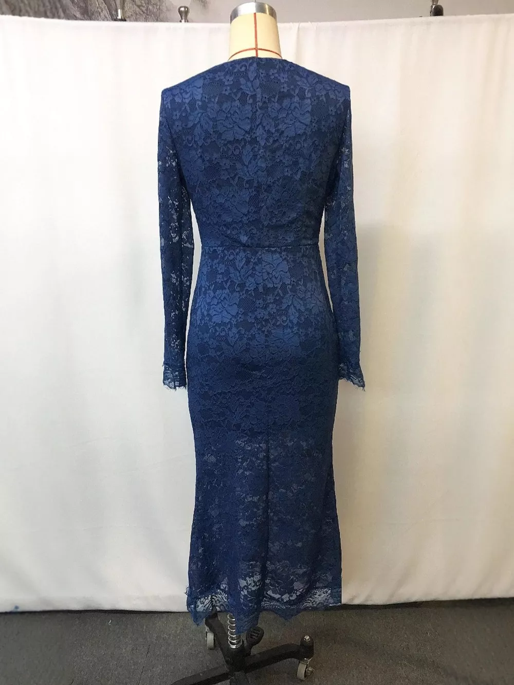 Full Size Lace Long Sleeve Midi Dress Plus Size, image 5