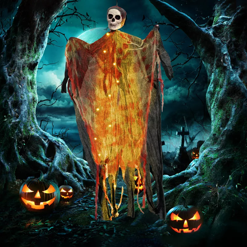 Halloween Lighted Hanging Skeleton Ghost 4 Piece Set, image 5