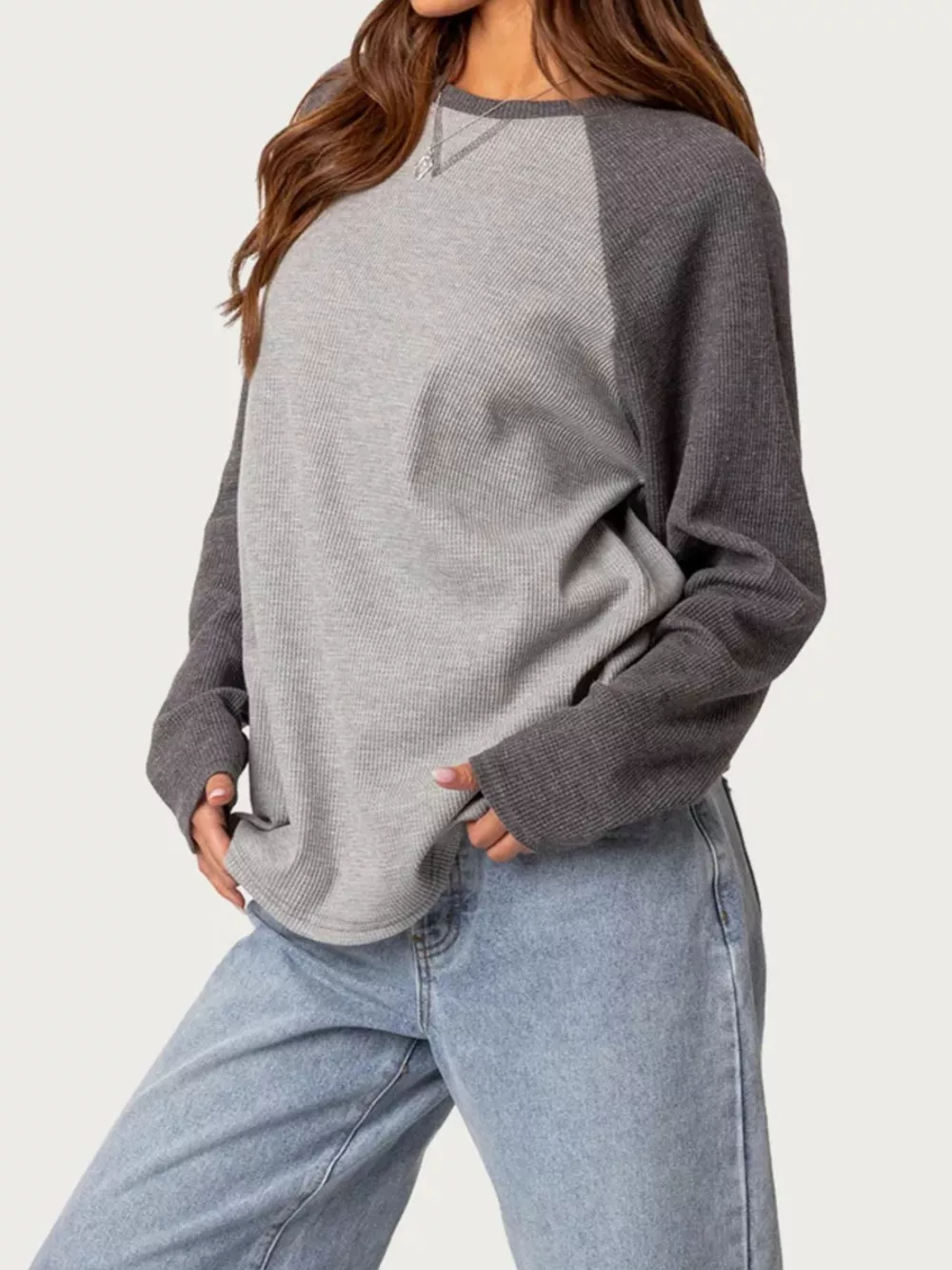 Color-Block Raglan Long Sleeve T-Shirt, image 9