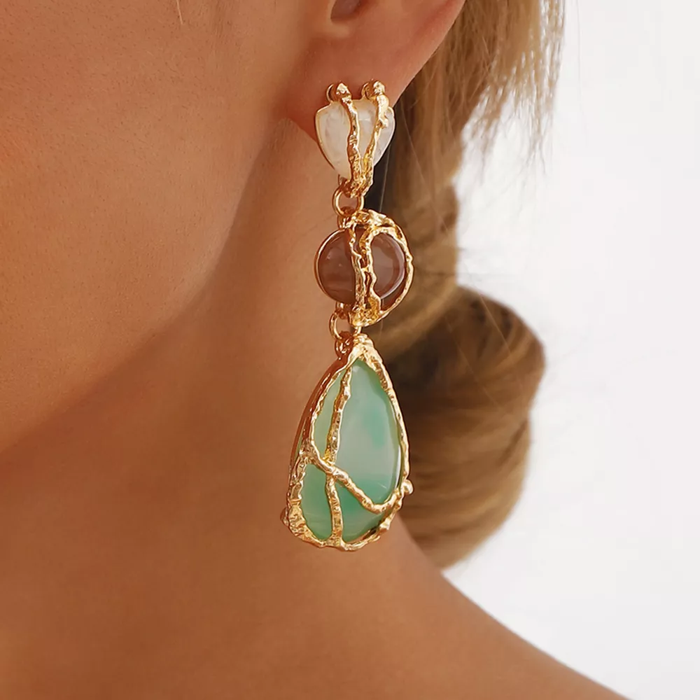 18K Gold-Plated Teardrop Earrings, image 2