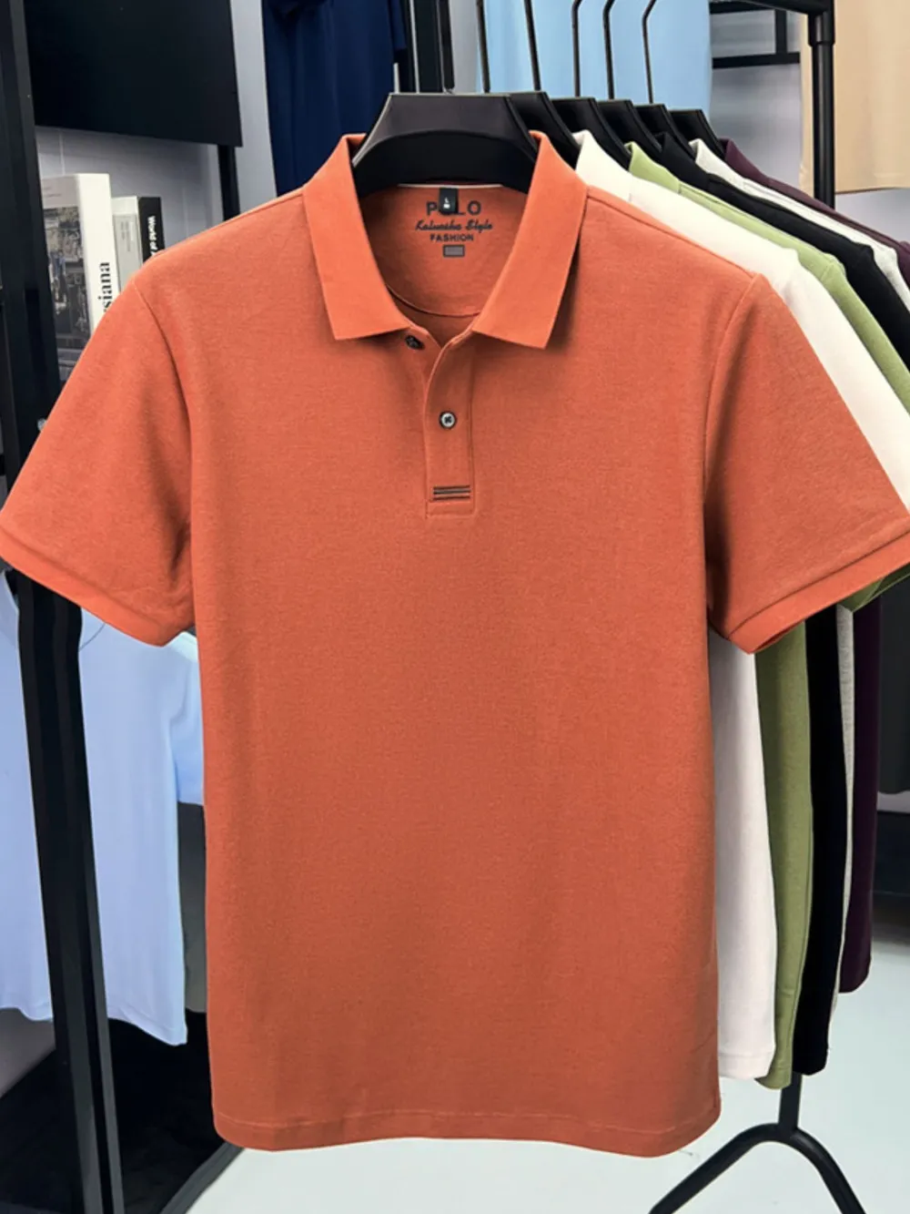 Men's Plus Size Button Detail Short Sleeve Polo