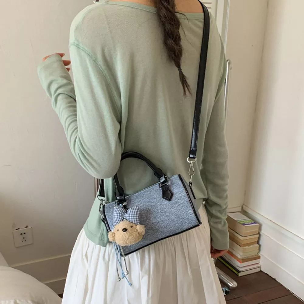 Denim Barrel Crossbody Bag, image 2