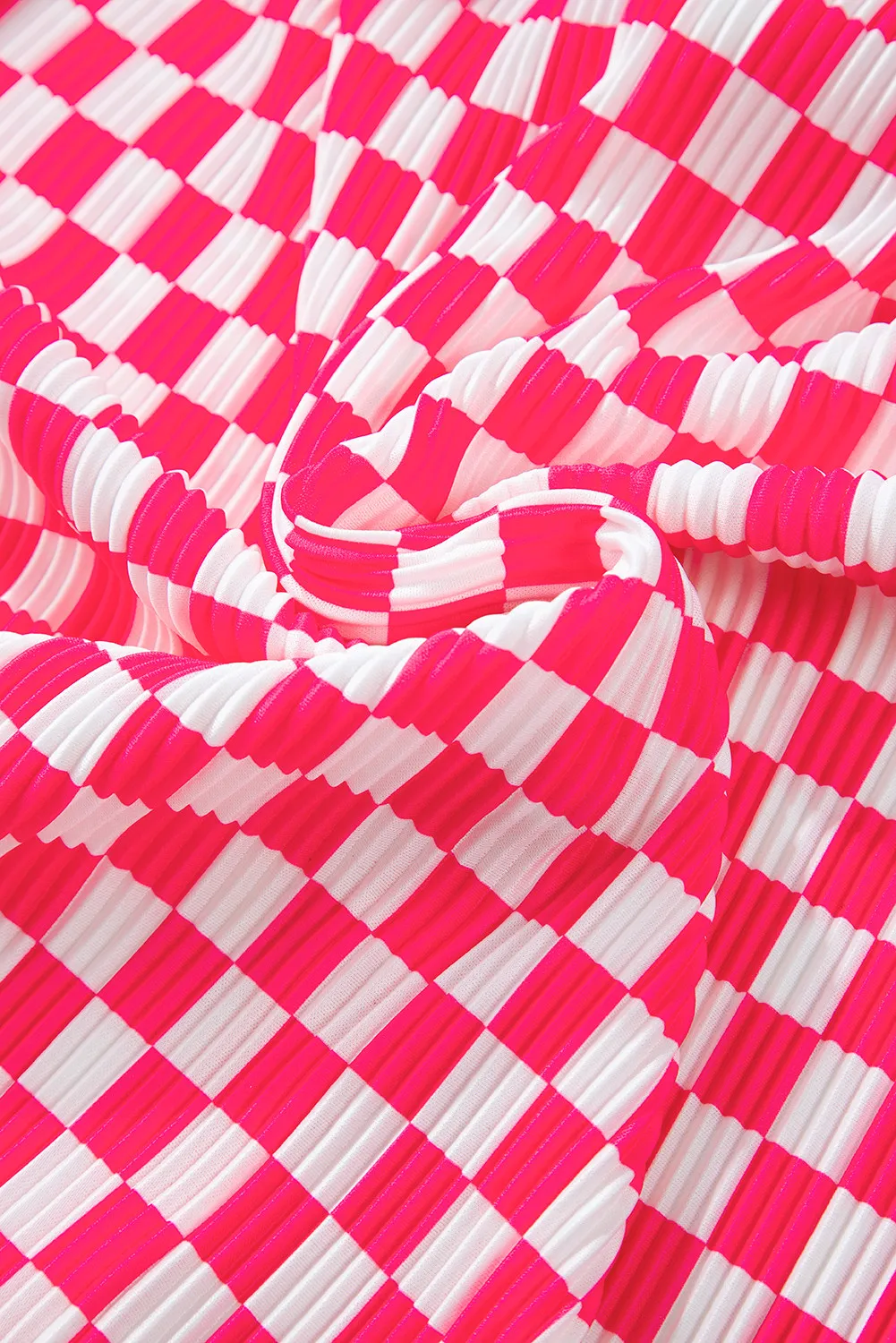 Checkered Button Up Top and Pants Lounge Set, image 4