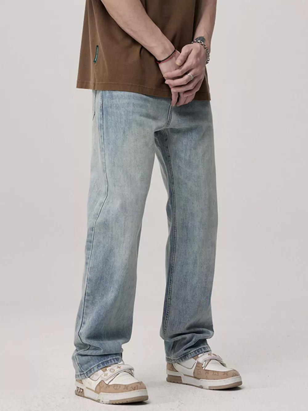 Men's Wash Loose Fit Jeans, image 5