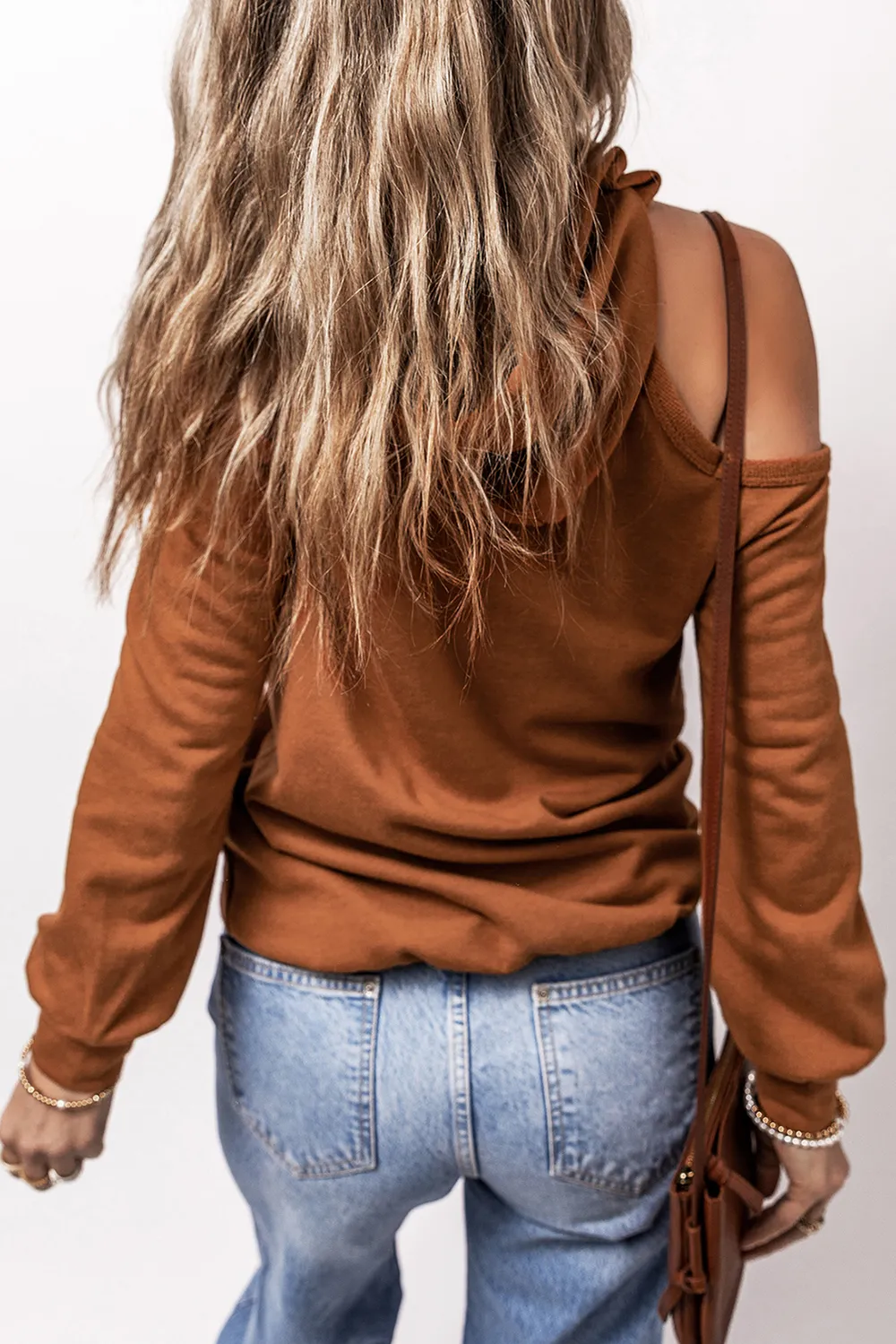 Cold Shoulder Long Sleeve Hoodie, image 8