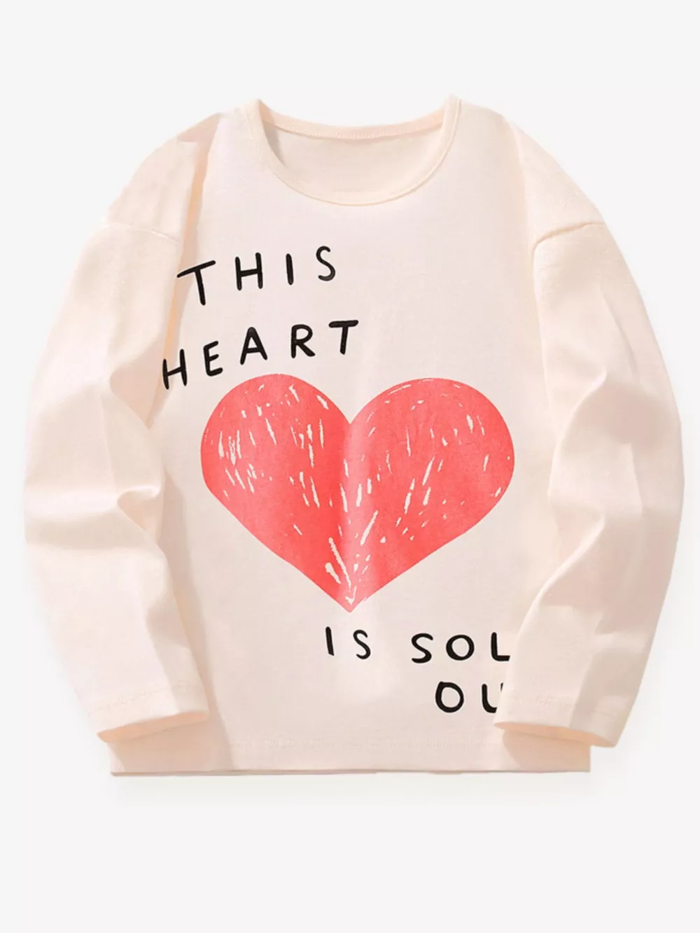 Children's Heart Long Sleeve Casual T-Shirt, image 2